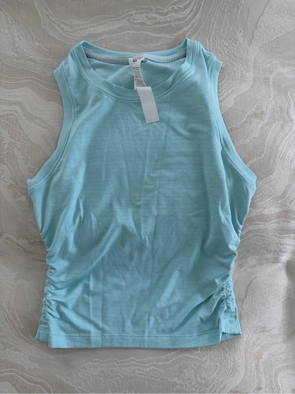 lululemon athletica Light Aqua Ruched Side Tank